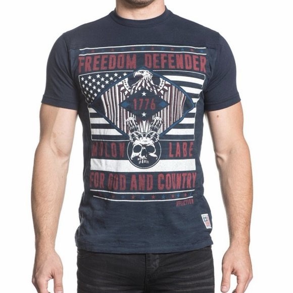 Affliction Freedom Defender Men’s T-Shirt - Picture 1 of 6
